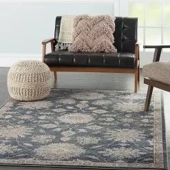 Kirklands Home Area Rugs|Blue Lush Vines Area Rug, 4x6