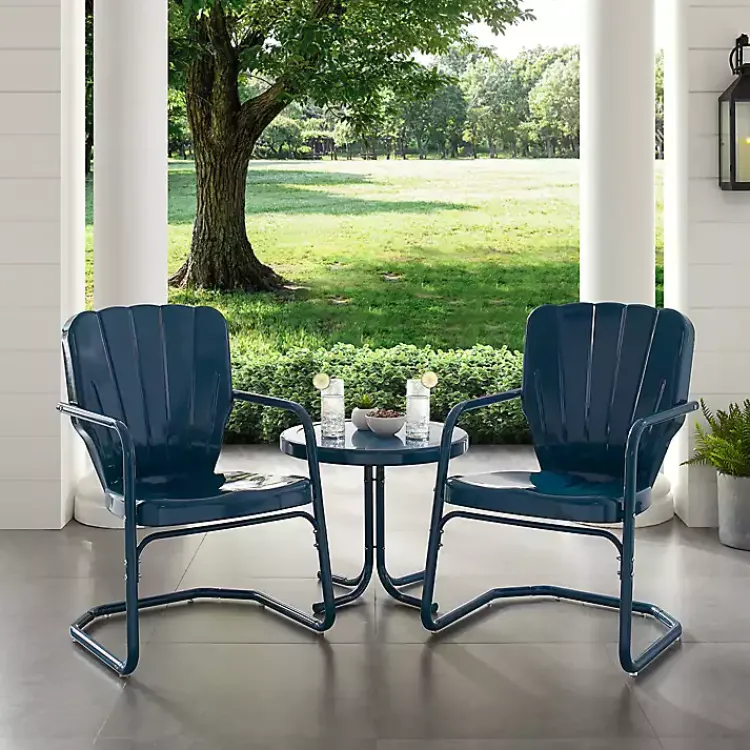 Kirklands Home Outdoor Sets|Madison 3-pc. Chat Set Blue