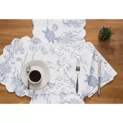 Kirklands Home Table Linens|Blue Makara Reef Napkins, Set of 6