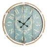 Kirklands Home Clocks|Blue Metal and Rope Wall Clock