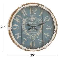 Kirklands Home Clocks|Blue Metal and Rope Wall Clock