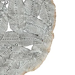 Kirklands Home Wall Plaques|Metal Feather Round Wall Plaques, Set of 3 Blue