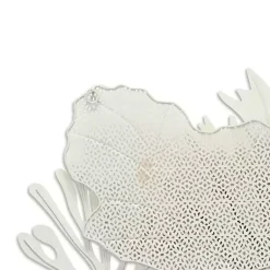 Kirklands Home Wall Plaques|Blue Metal Reef and Shell Wall Plaque