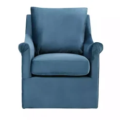 Kirklands Home Accent Chairs|Mora Swivel Accent Chair Blue
