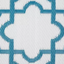 Kirklands Home Outdoor Rugs|Blue Moroccan Trellis Outdoor Area Rug, 4x6