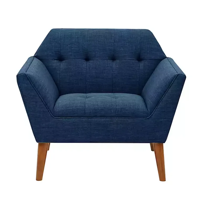 Kirklands Home Accent Chairs|Newman Mid-Century Accent Chair Blue