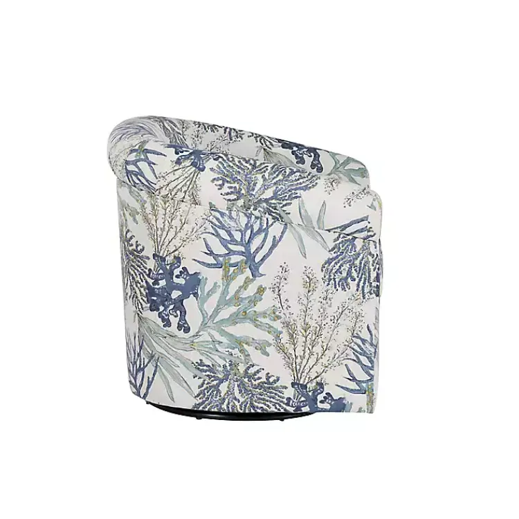 Kirklands Home Accent Chairs|Ocean Bonnie Swivel Accent Chair Blue