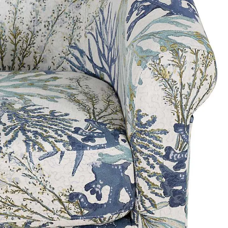 Kirklands Home Accent Chairs|Ocean Bonnie Swivel Accent Chair Blue