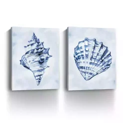 Kirklands Home Canvas Art|Blue Ocean Treasures Canvas Art Prints, Set of 2
