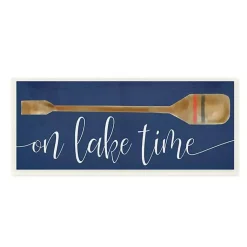 Kirklands Home Wall Plaques|On Lake Time Wall Plaque Blue