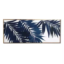 Kirklands Home Canvas Art|Blue Palms Framed Canvas Art Print