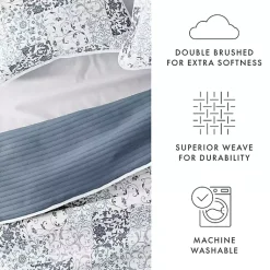 Kirklands Home Quilts|Blue Patchwork Reversible 2-pc. Twin Quilt Set