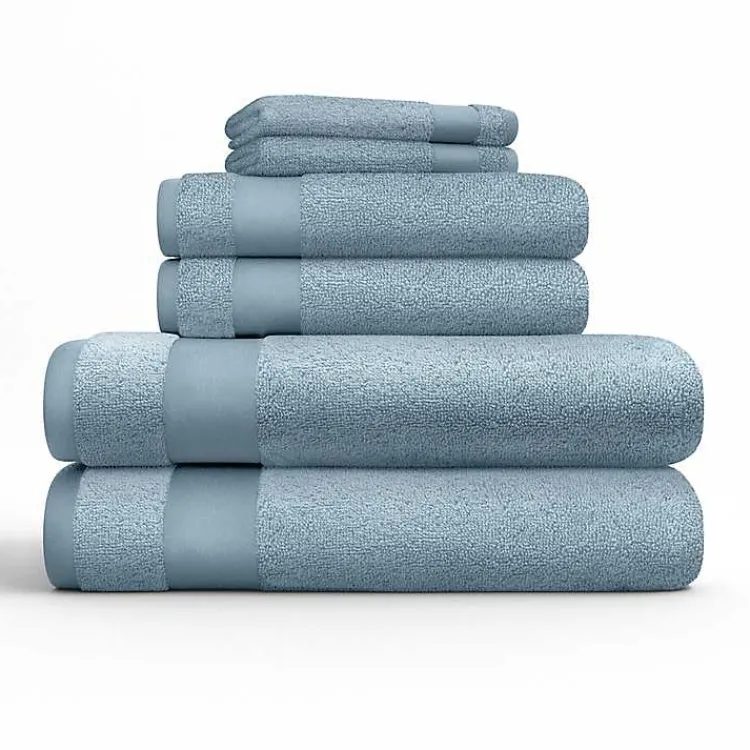 Kirklands Home Bath Towels|6-pc. Essential Cotton Bath Towels Blue