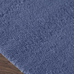 Kirklands Home Bathroom Rugs|Plush Microfiber Bath Mat, 20x30 Blue