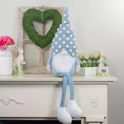 Blue Polka Dotted Gnome Shelf Sitter Statues & Figurines