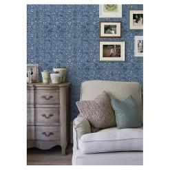 Kirklands Home Wall Murals & Wallpaper|Provincial Tiles Peel & Stick Wallpaper Blue