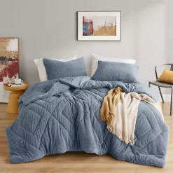 Kirklands Home Comforters|Quilted Teddy 3-pc. King Comforter Set Blue