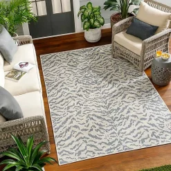 Kirklands Home Outdoor Rugs|Blue Ravello Outdoor Rug, 6x9