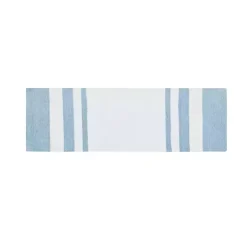 Kirklands Home Bathroom Rugs|Blue Reversible Stripe Trim Bath Mat, 72 in.