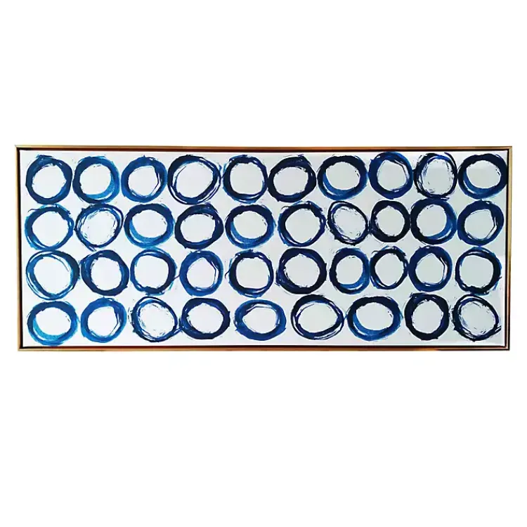 Kirklands Home Canvas Art|Blue Rings Framed Canvas Art Print