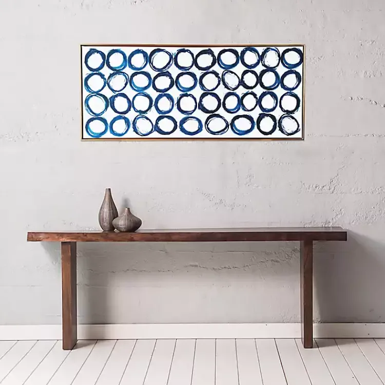 Kirklands Home Canvas Art|Blue Rings Framed Canvas Art Print