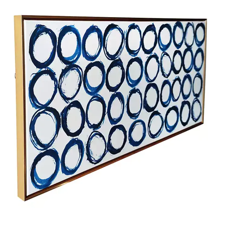 Kirklands Home Canvas Art|Blue Rings Framed Canvas Art Print