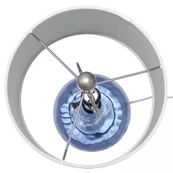 Kirklands Home Table Lamps|Rippled Glass Droplet Table Lamp Blue