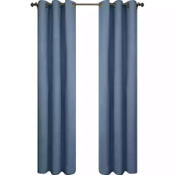 Kirklands Home Curtains & Drapes|Room Darkening Curtain Panel Set, 72 in. Blue