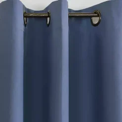 Kirklands Home Curtains & Drapes|Room Darkening Curtain Panel Set, 84 in. Blue