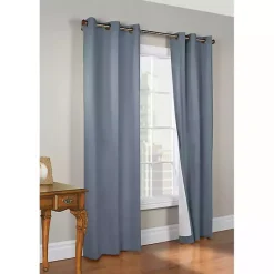 Kirklands Home Curtains & Drapes|Room Darkening Curtain Panel Set, 95 in. Blue