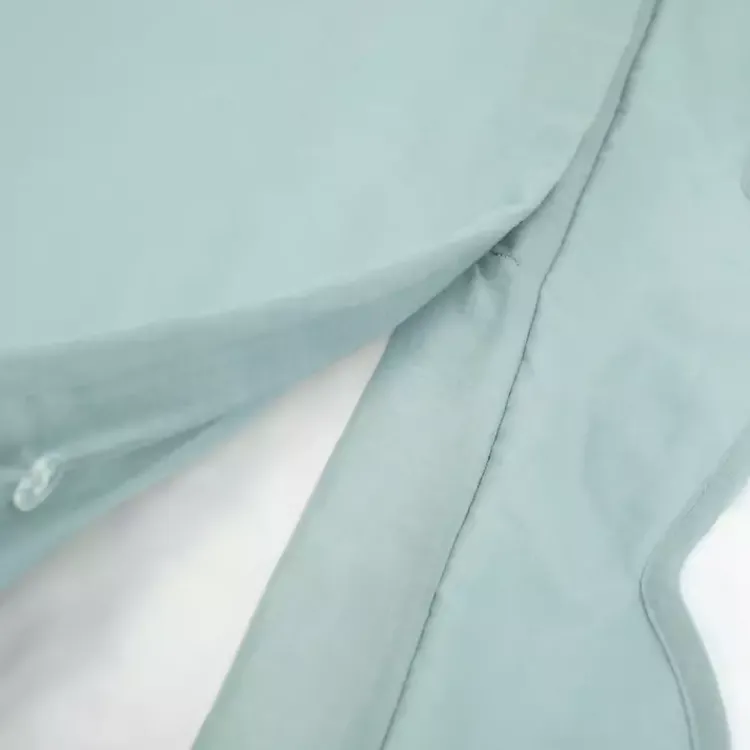 Kirklands Home Duvets|Blue Scallop Edge 3-pc. Full/Queen Duvet Cover Set