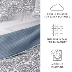 Kirklands Home Quilts|Blue Scalloped Reversible 2-pc. Twin Quilt Set