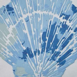 Blue Seashell Throw Pillow Pillows