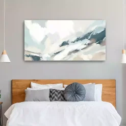 Kirklands Home Canvas Art|Blue Seaside Abstract Canvas Art Print