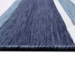 Kirklands Home Outdoor Rugs|Blue Shades Striped Indoor/Outdoor Scatter Rug