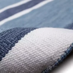 Kirklands Home Outdoor Rugs|Blue Shades Striped Indoor/Outdoor Scatter Rug