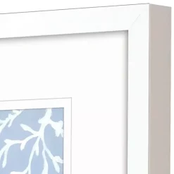 Kirklands Home Framed Art|Blue Shell Silhouettes Framed Art Prints, Set of 2