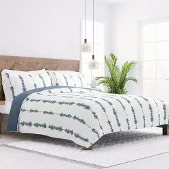 Kirklands Home Quilts|Blue Shibori Reversible 3-pc. King Quilt Set