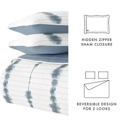 Kirklands Home Quilts|Blue Shibori Reversible 3-pc. King Quilt Set