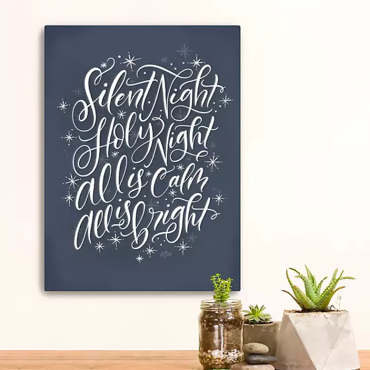 Sale Silent Night Christmas Wall Plaque Christmas Art & Wall Decor