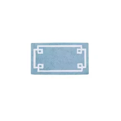 Kirklands Home Bathroom Rugs|Simple Trim Cotton Tufted Bath Mat, 40 in. Blue
