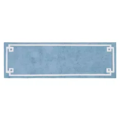 Kirklands Home Bathroom Rugs|Simple Trim Cotton Tufted Bath Mat, 72 in. Blue