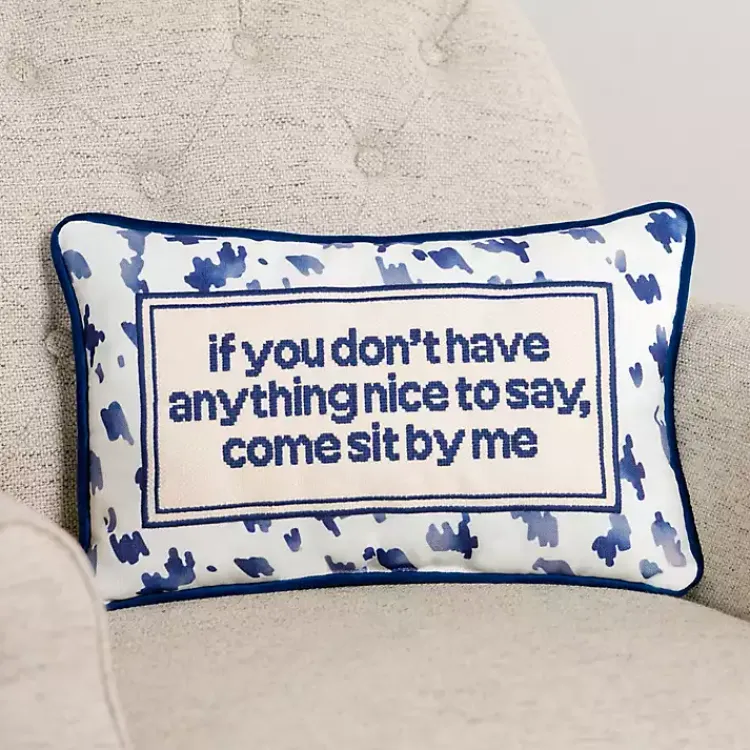 Online Blue Sit By Me Lumbar Pillow Pillows