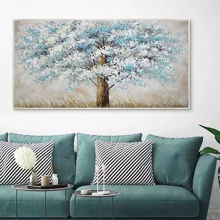 Kirklands Home Canvas Art|Blue Solitude Framed Canvas Art Print