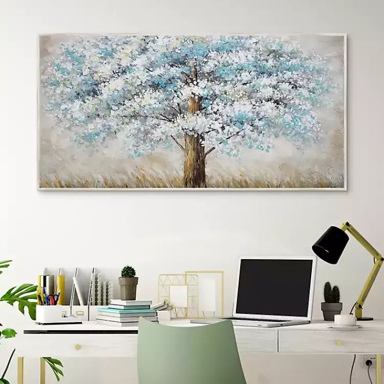 Kirklands Home Canvas Art|Blue Solitude Framed Canvas Art Print