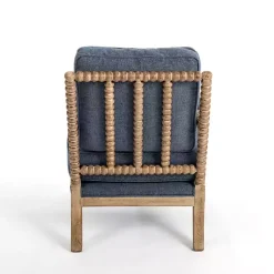 Kirklands Home Accent Chairs|Spencer Spindle Armchair Blue