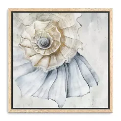 Kirklands Home Canvas Art|Blue Spiral Shell Framed Canvas Art Print