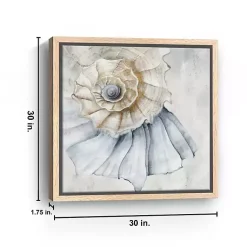Kirklands Home Canvas Art|Blue Spiral Shell Framed Canvas Art Print