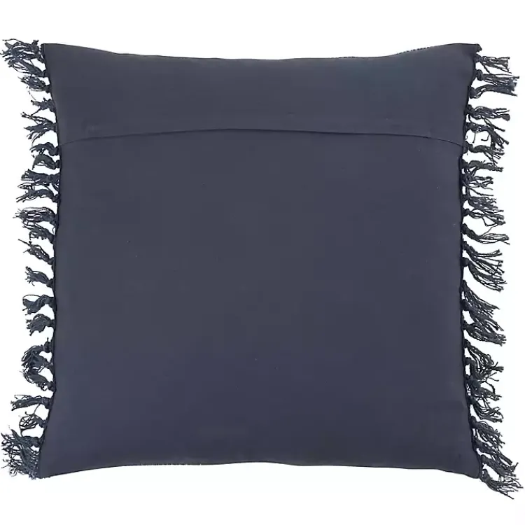 Sale Stitched Line with Fringe Throw Pillow Pillows