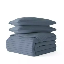 Kirklands Home Quilts|Stitched Stripes 3-pc. King Quilt Set Blue